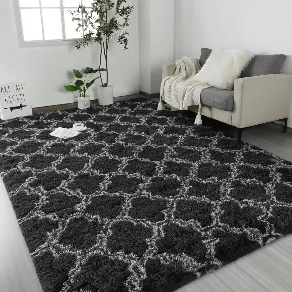 Large Shag Area Rugs for Bedroom Living Room Rug  Indoor